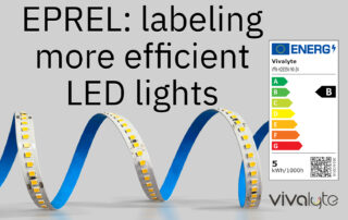 EPREL - labelling efficent led lights Vivalyte Products B class