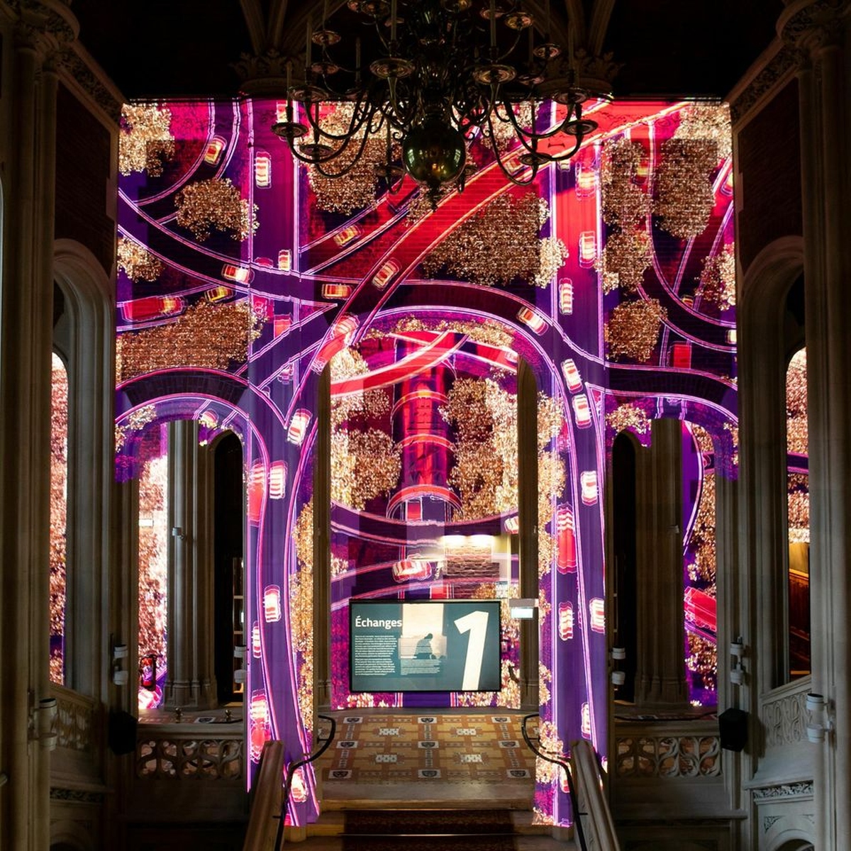 Museum lighting for Citéco in Paris with backlight neon pixel led engineering